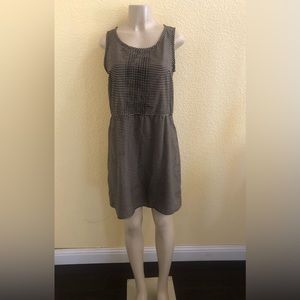 MNG by Mango tan polka dot sleeveless dress size 4